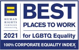 2021 Best Place to Work for LGBTQ Award logo