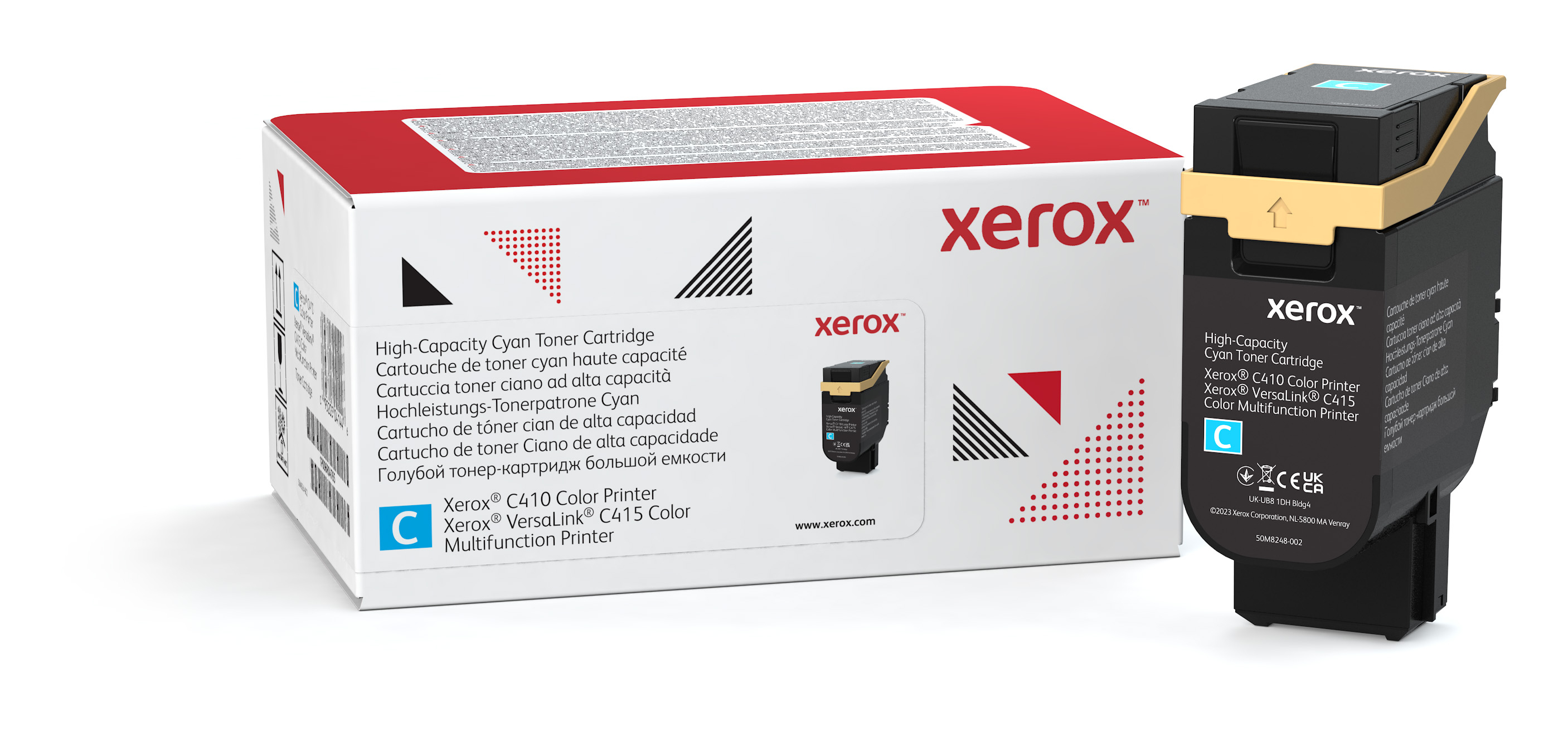 Genuine Xerox Cyan High Capacity Toner Cartridge For The Xerox C410/C415(Use & Return)