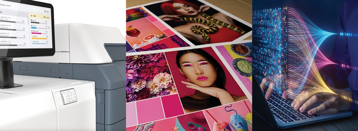 Xerox Proficio Production Press with print samples