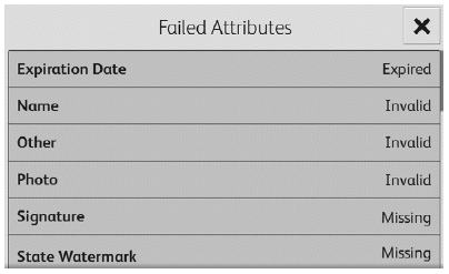 If rejected, review the failed attributes and share the certificate