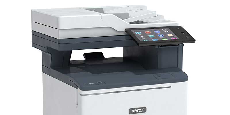 Ansicht eines Xerox VersaLink C415-Farb-Multifunktionsdruckers