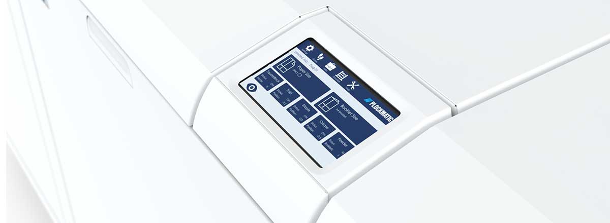 Control panel of the Plockmatic Pro450/Pro435 Booklet Maker