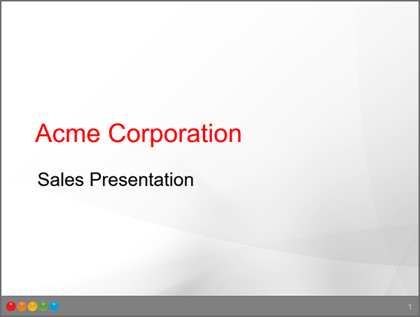 Acme Sales Presentation Powerpoint Template