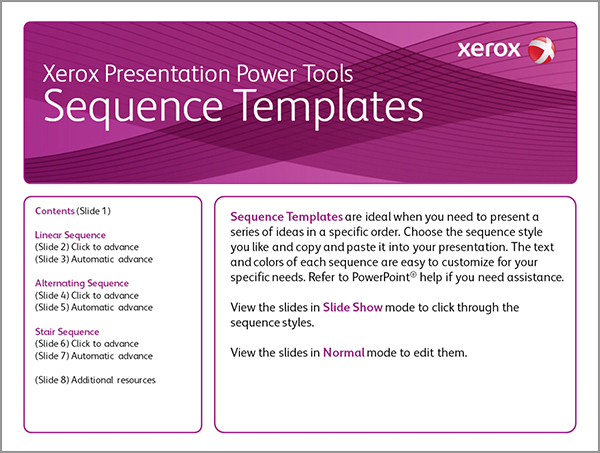 Xerox Sequence Powerpoint Template