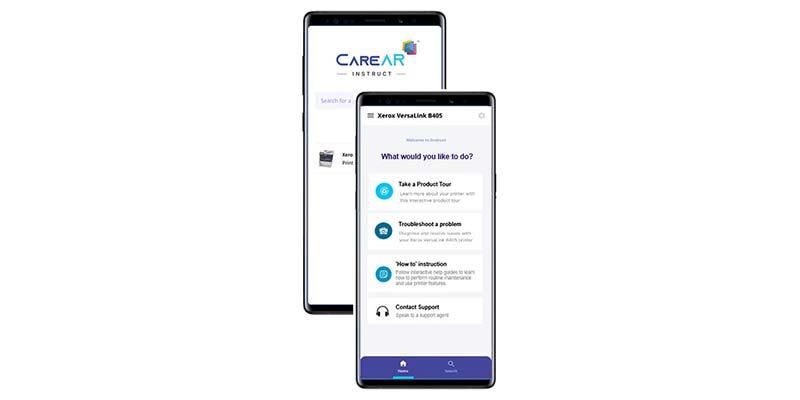 CareAR Instruct software on phone