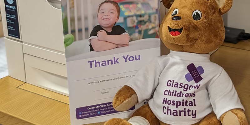 Supporting the Glasgow Children’s Hospital Charity teddy bear
