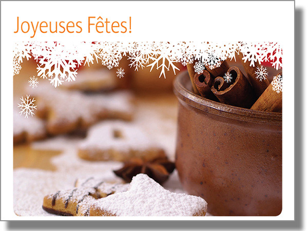 Happy Holidays Cookies French Card