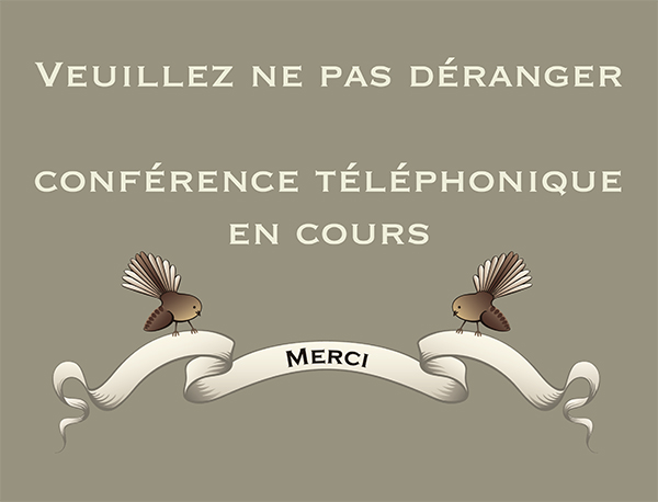 Office Sign: Conference Call French