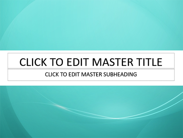 Turquoise  Design Powerpoint Template