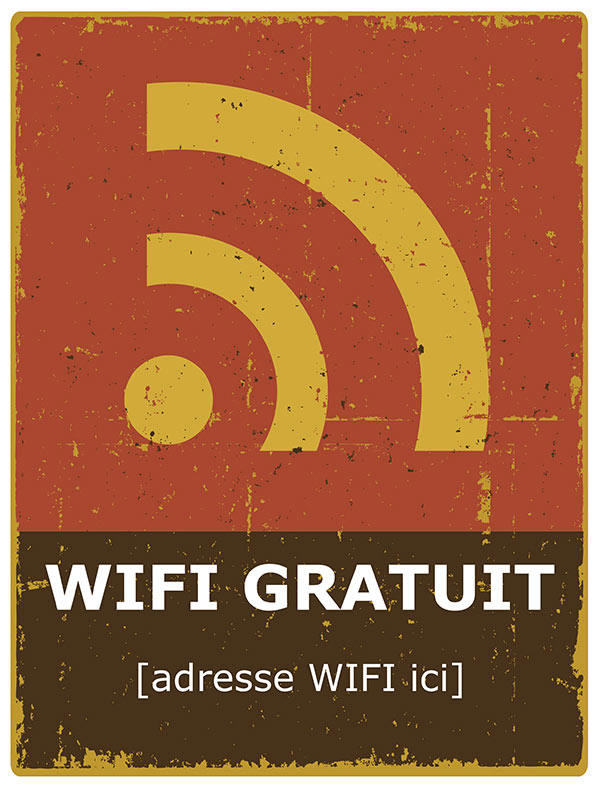Office Sign: Free Wifi French