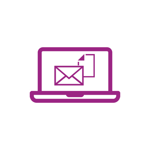 laptlaptop email icon purple