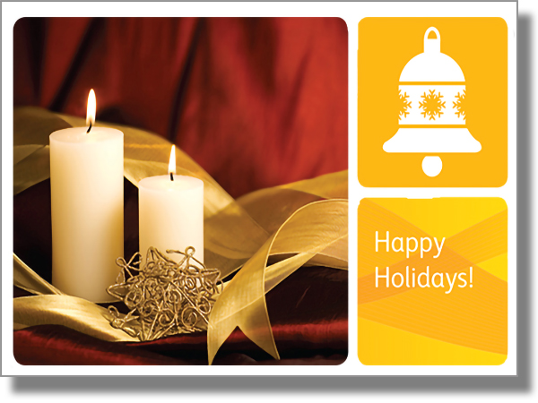 Happy Holidays Candles Card