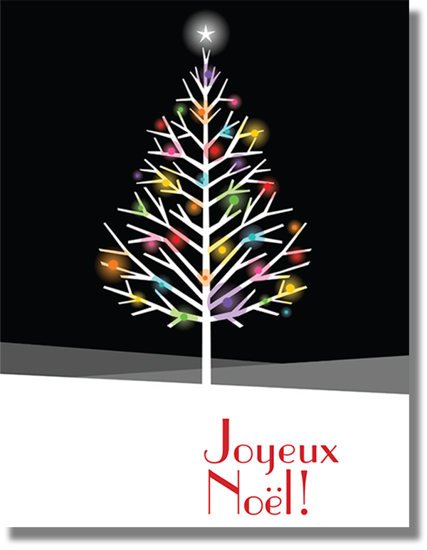 Tree Lights French Card