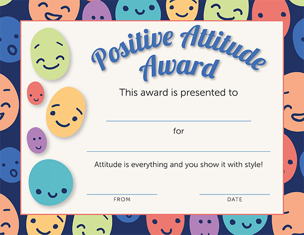 Positive Attitude Certificate