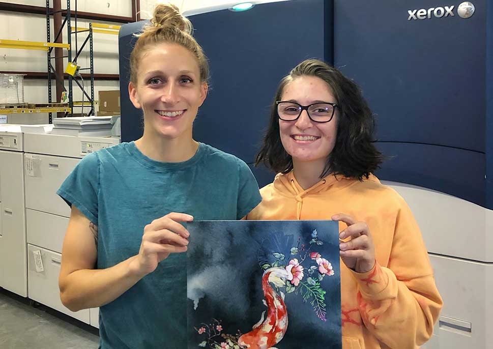 Employees at Catprint with their iGen 5 Press