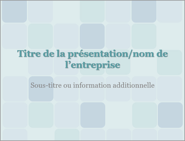 French Cubes PowerPoint