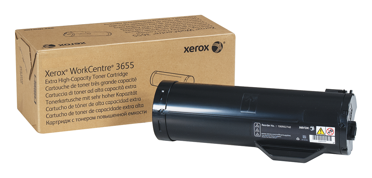 Black Extra High Capacity Toner Cartridge, WorkCentre 3655 (25,900 Pages)