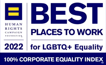 Badge for the Human Rights Campaign Council 2022 Best Places to Work for LGBTQ+ equality