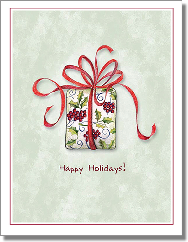 Happy Holidays Present Card