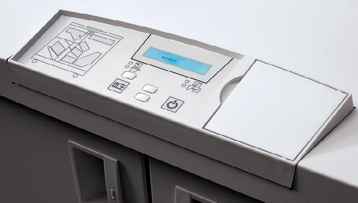 Control panel of the Xerox Tape Binder