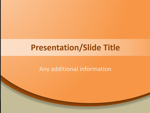 Orange Oval Powerpoint Template