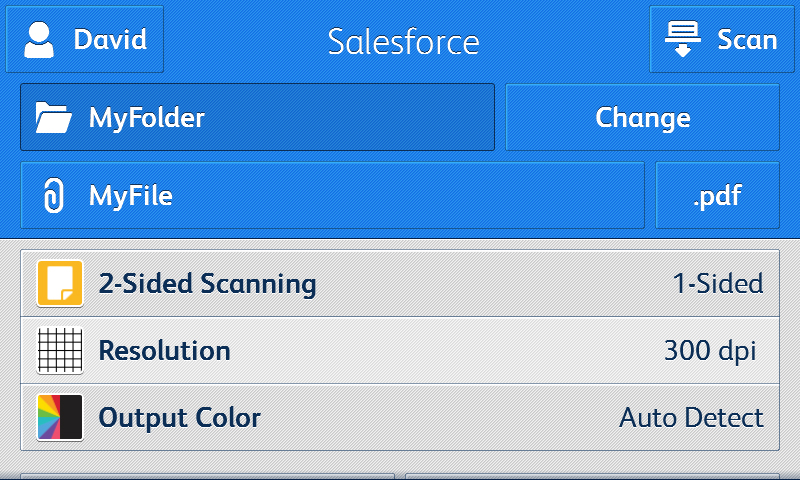 salesforce app scan screen