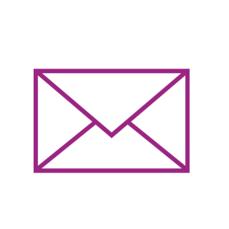 envelope icon in violet