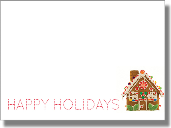 Happy Holidays Gingerbread House Card