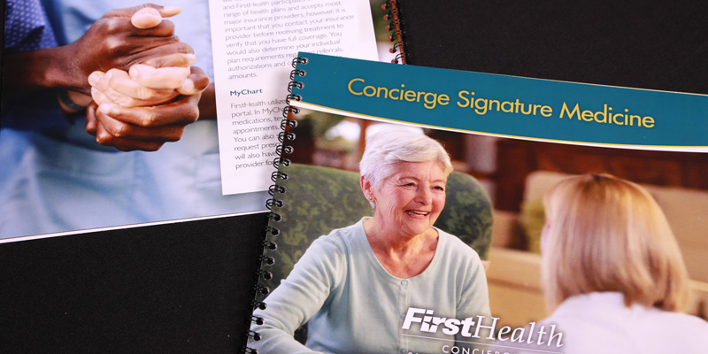 Photo of First Health Concierge Signature Medicine brochure