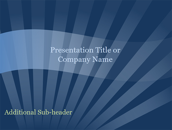 Blue Light Rays Powerpoint Template