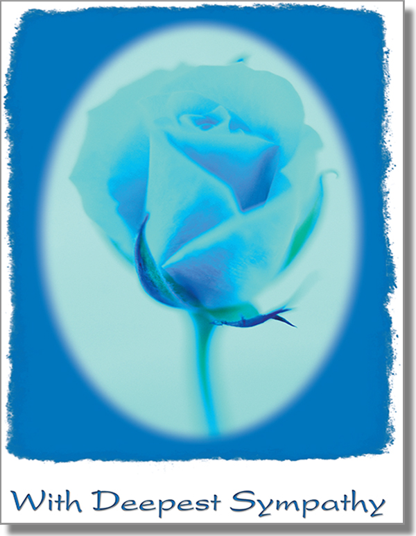 Blue Rose Deepest Sympathy Card