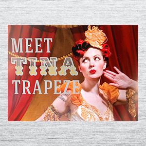 Tina trapeze postcard