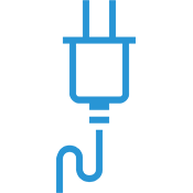 Plug Icon Blue