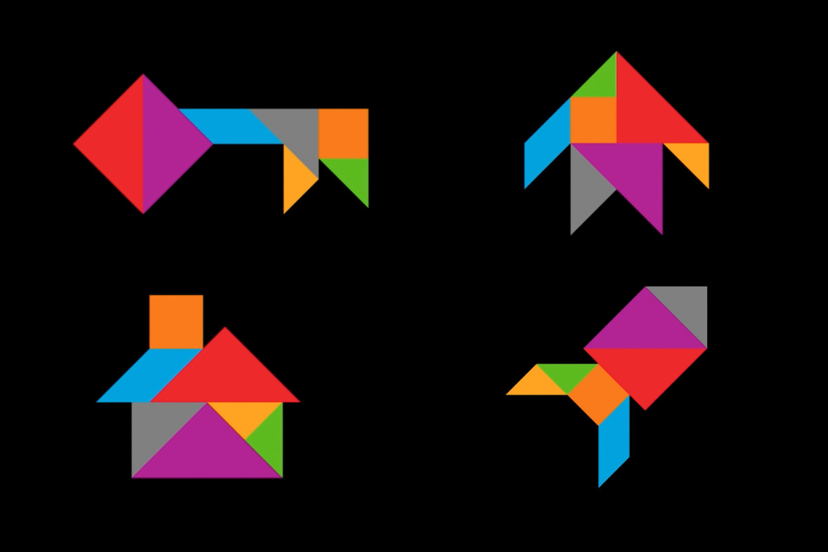 4 tangram images