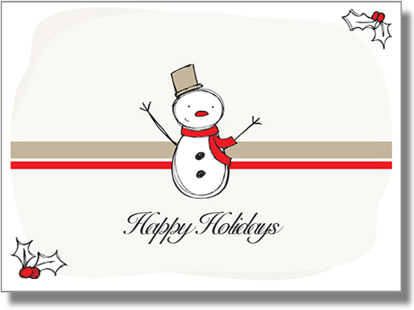 Happy Holidays Snowman Card