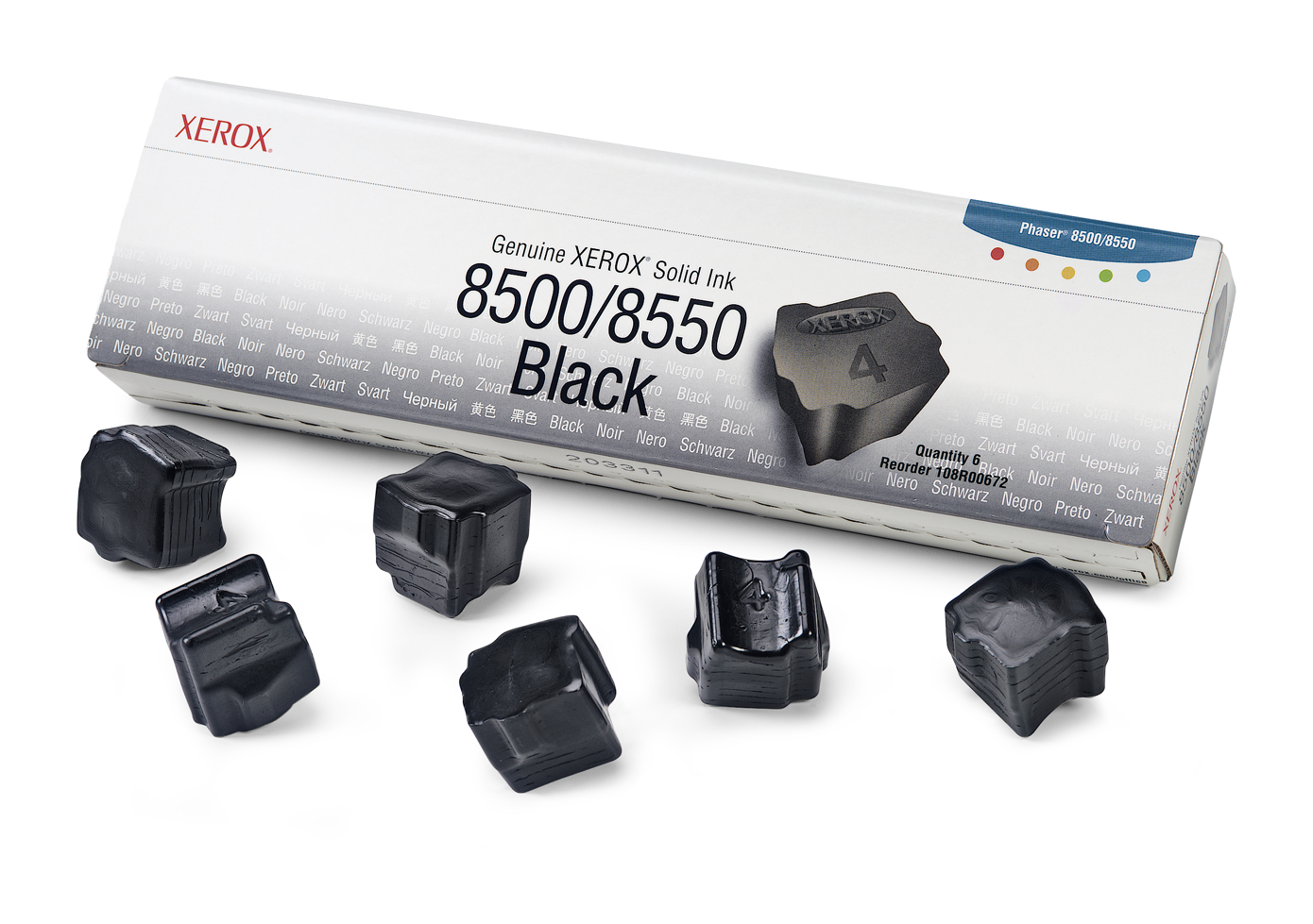 Genuine Xerox Solid Ink 8500/8550 Black (6 Sticks)