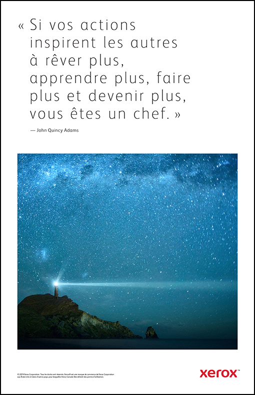 Inspirational poster inspire in French