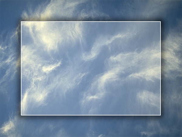 Clouds with Square Powerpoint Template