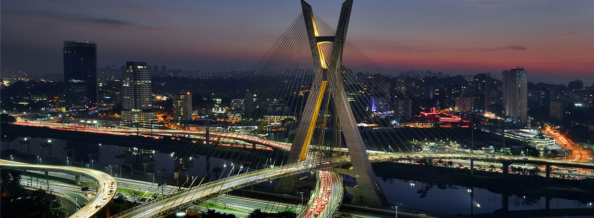Aerial view of a bridge in Brazil