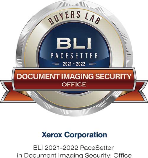 Logo for BLI PaceSetter Document Imaging Security Award for Office 2021-2022
