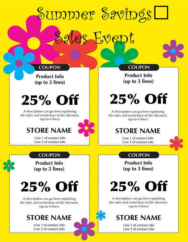 Coupon Templates Xerox for Small & Medium Businesses