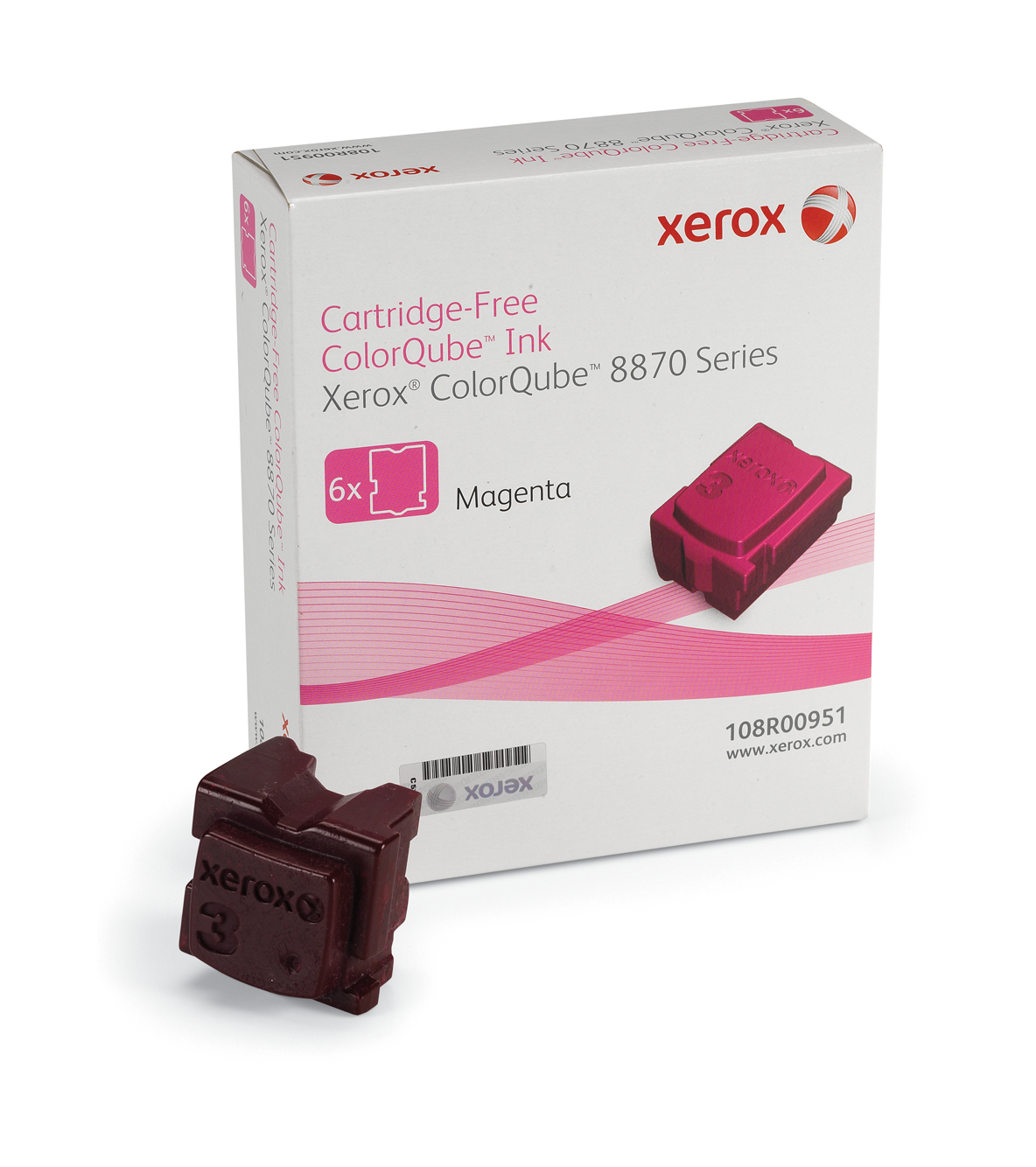 Xerox Colorqube Ink Magenta, Colorqube 8870 (6 Sticks), North America For 8880 Colorqube