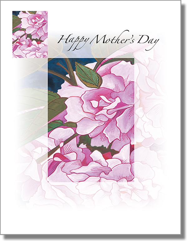 Cherry Blossom Card with the text "Happy Mother's Day"