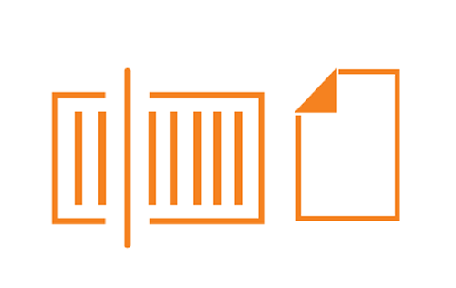 Icon of scanned document then printed document