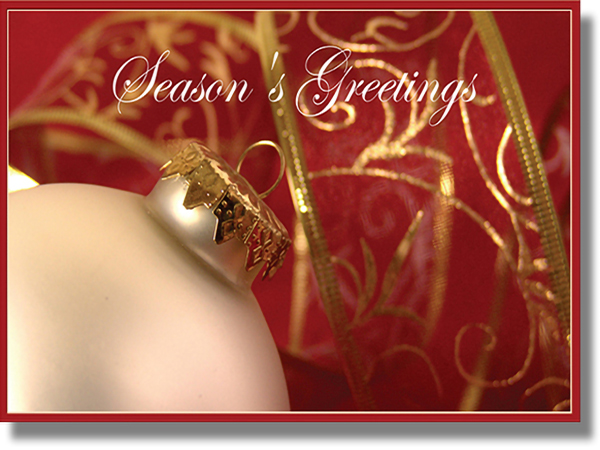 Seasons Greetings Ornament Card