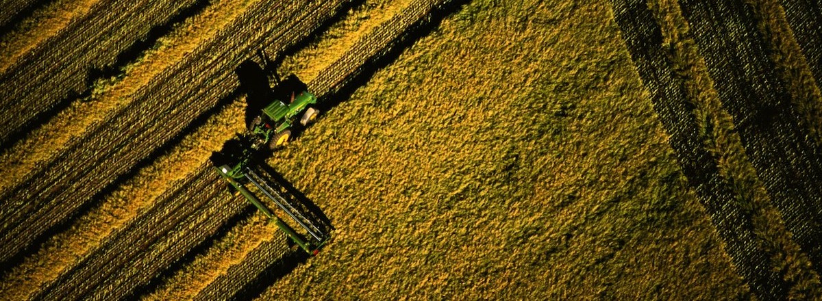 tractor in a field