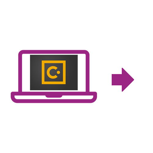 laptop concur icon violet