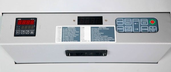 Duplo Ultra 200A UV Coater Control Panel