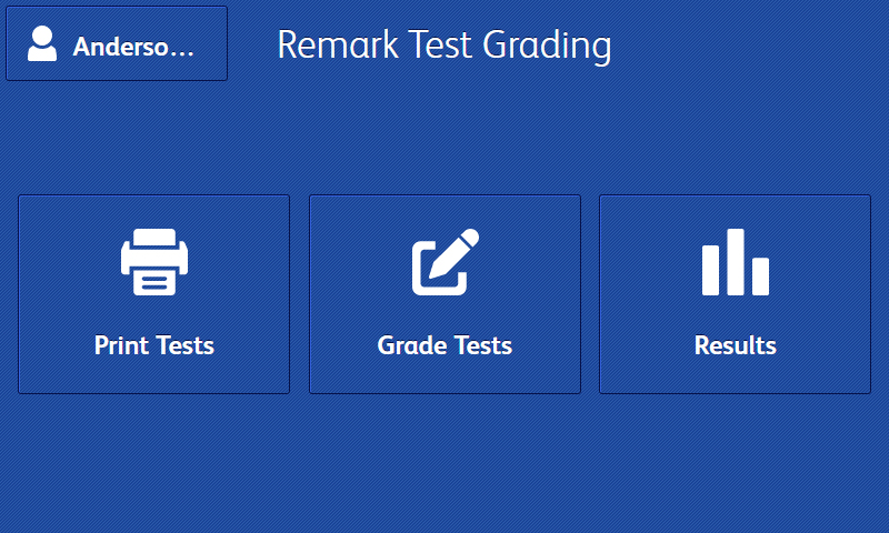 Screenshot of Connect App for Remark Test Grading Application home screen