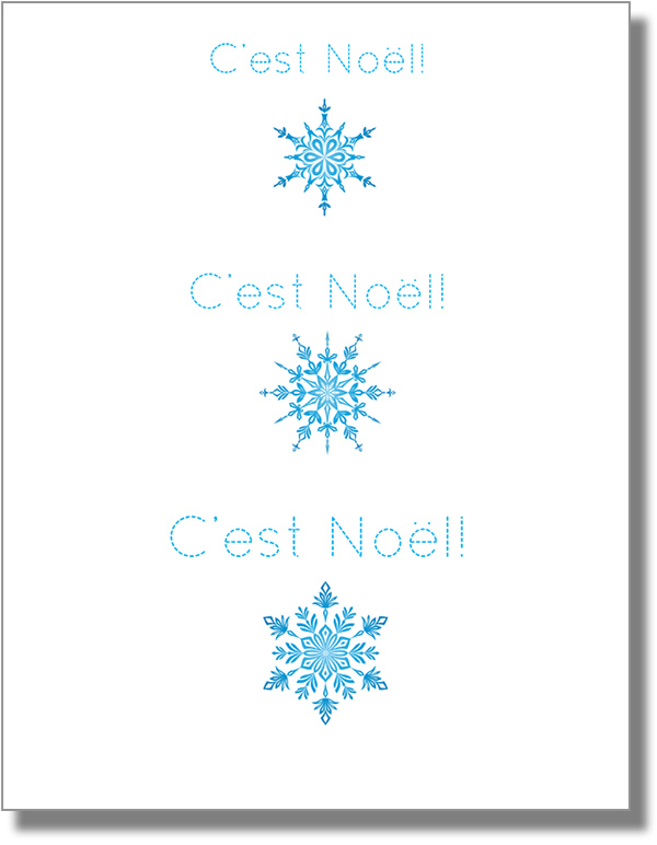 Let it snow French card